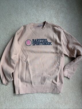 Barstool Sportsbook Men's Crewneck Sweatshirt in Dusty Pink